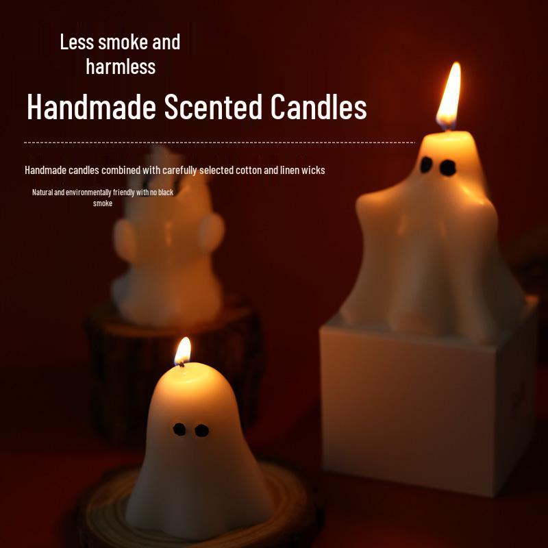 Handmade Halloween Ghost Scented Candle - Creative Holiday Gift & Party Favor