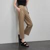 Simple commuting thin casual pants for children in summer 2025, loose and versatile, slimming straight leg pants