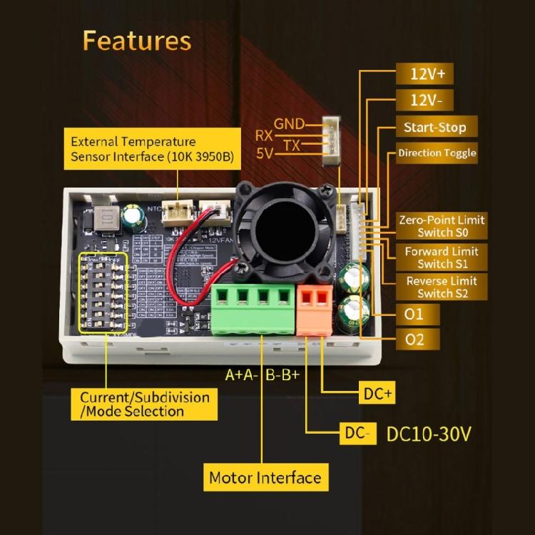 Stepper Motor Controller Customizable Cycles Speed Delay For 42 57 Motors Integrated LCD Panel Industrial Automation