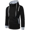 Men‘s Zipper Pullover Long Sleeve Hooded Sweatshirt Tops Blouse