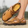 Fashion 2024 Handmade Leather Men Shoes Summer New Large Size Men's Sandals Men Sandals Fashion Sandals Slippers Big Size 38-48