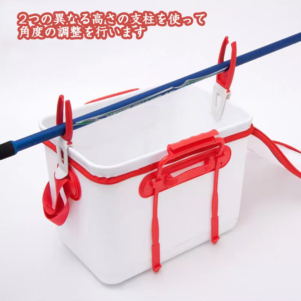 DFsucces Держатель удилища, Автомобиль, Лодка, Поясной, Рыболовный пояс, Держатель удилища, Ведро, Удочка, Рыболовное снаряжение, 2 штуки (красный)