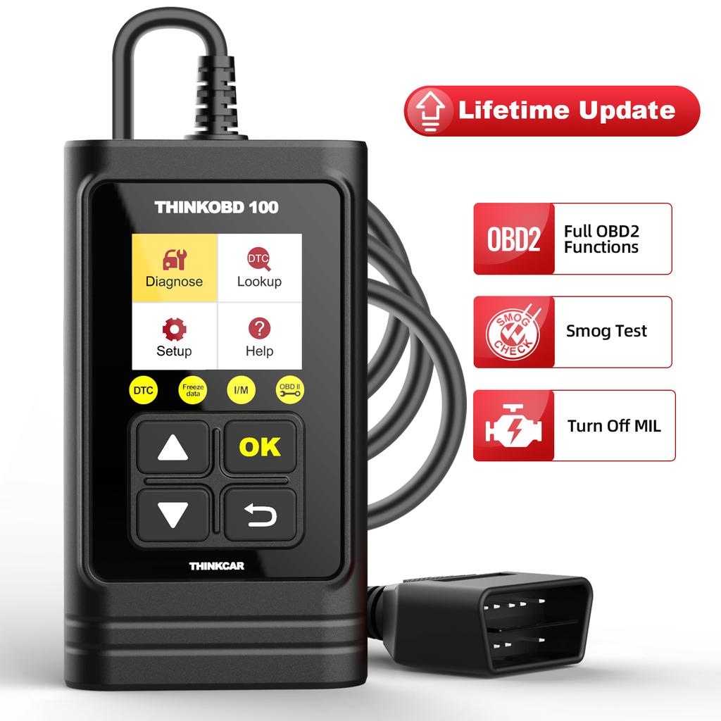 THINKCAR THINKOBD 100 Автомобильный OBD2 сканер Читатель кодов ошибок автомобиля Сброс кодов Тест на выбросы 10 режимов OBD 2 Функция Автомобильная диагностика