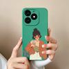 Чехол для телефона Tecno Itel A70 Крутая Девочка Мультяшный Рисунок Жидкий Силикон Чехол Для ItelA70 A 70 Высококачественный Новый Дизайн Fundas