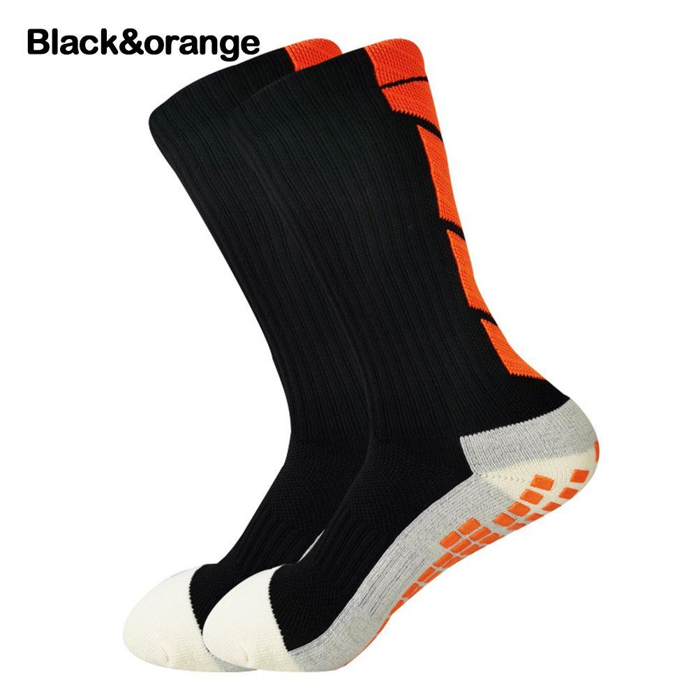 Носки для велоспорта, дышащие, нескользящие, футбольные, спортивные, средней длины