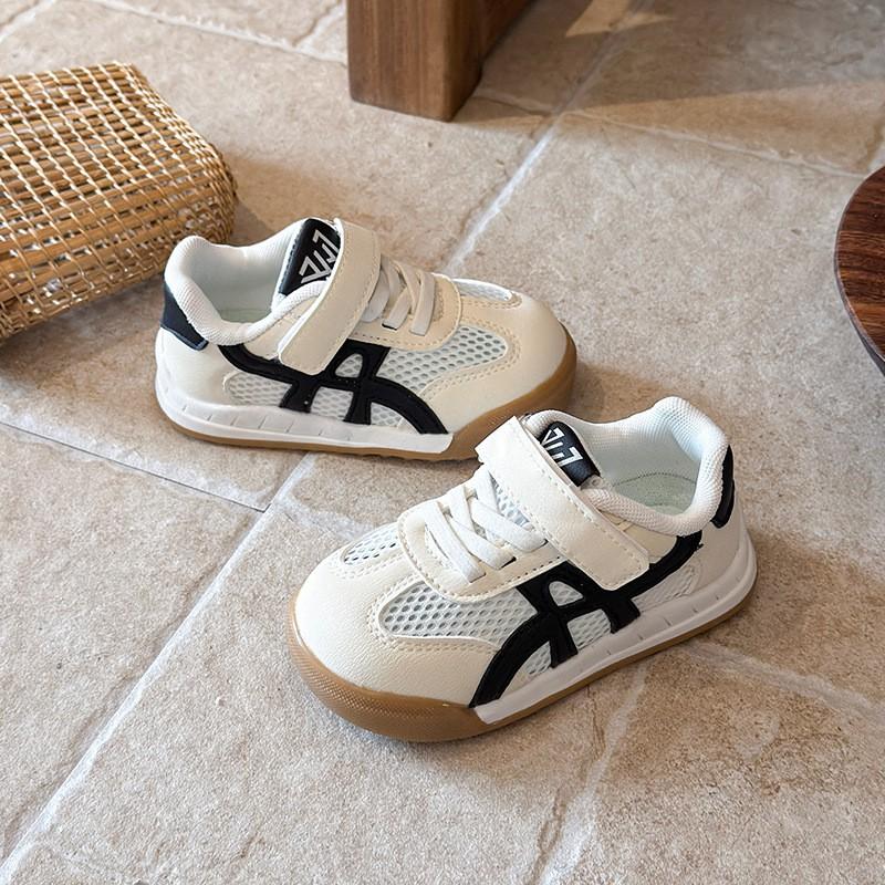 Kids Casual Sneakers Boys Girls Soft Rubber Sole Comfort Shoes With Velcro Strap Fall Outdoor Play