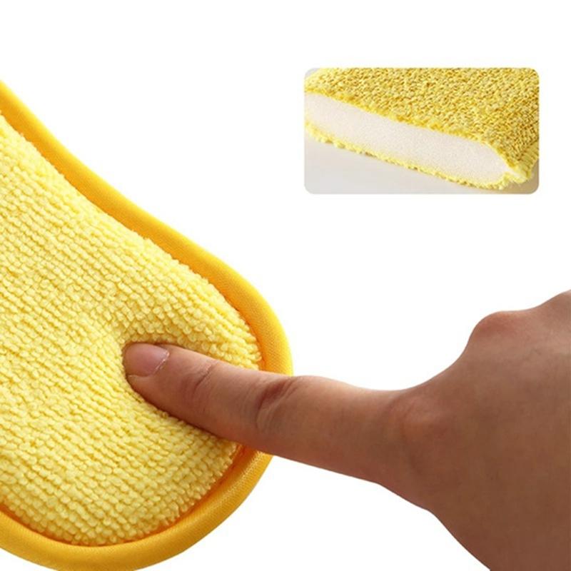 1/3/5/10 Pcs Kitchen Cleaning Sponge for Dish Non-Scratch Microfiber Sponge Scrubber Kitchen Home Cleaning Pot Pan Dish Washer Sponge