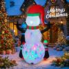5.9FT LED Inflatable Xmas Yard Decor Snowman Penguin Set Christma Toy Gift Home Decoration Ornament Xmas Supplies Holiday Decor