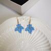 flower ear hooks – синий