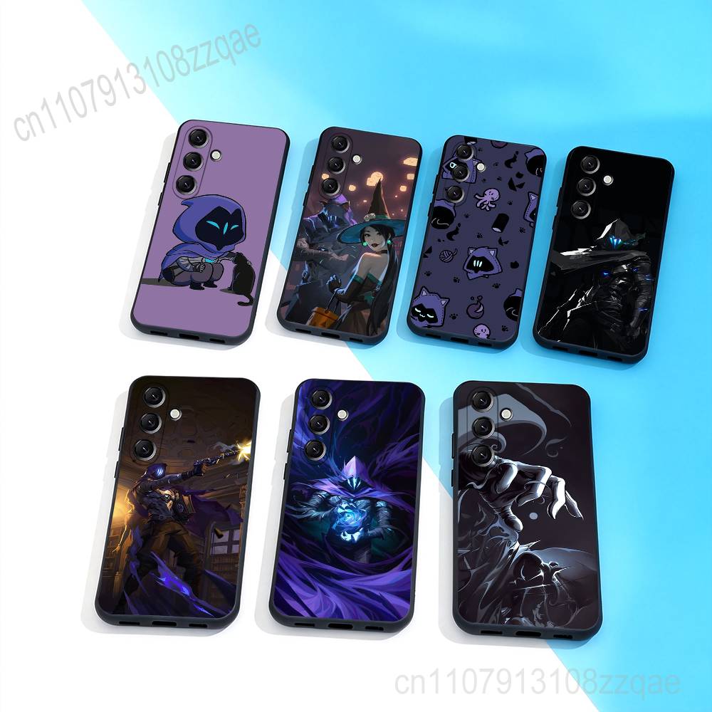 V-ValorantS O-Omen Phone Case For Samsung Galaxy A 73,72,51,53,52,71,22,5G,Note,J7,8,9 Soft Precise Hole Black Cover