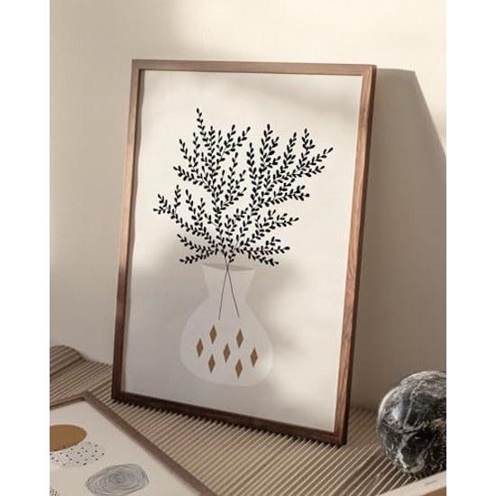 PosterArt PosterPoster FrameA4A3A2NordicWoodFlowerPlantStylishInteriorVas eWith Frame(A4 Poster Wood-style Frame) 027fr
