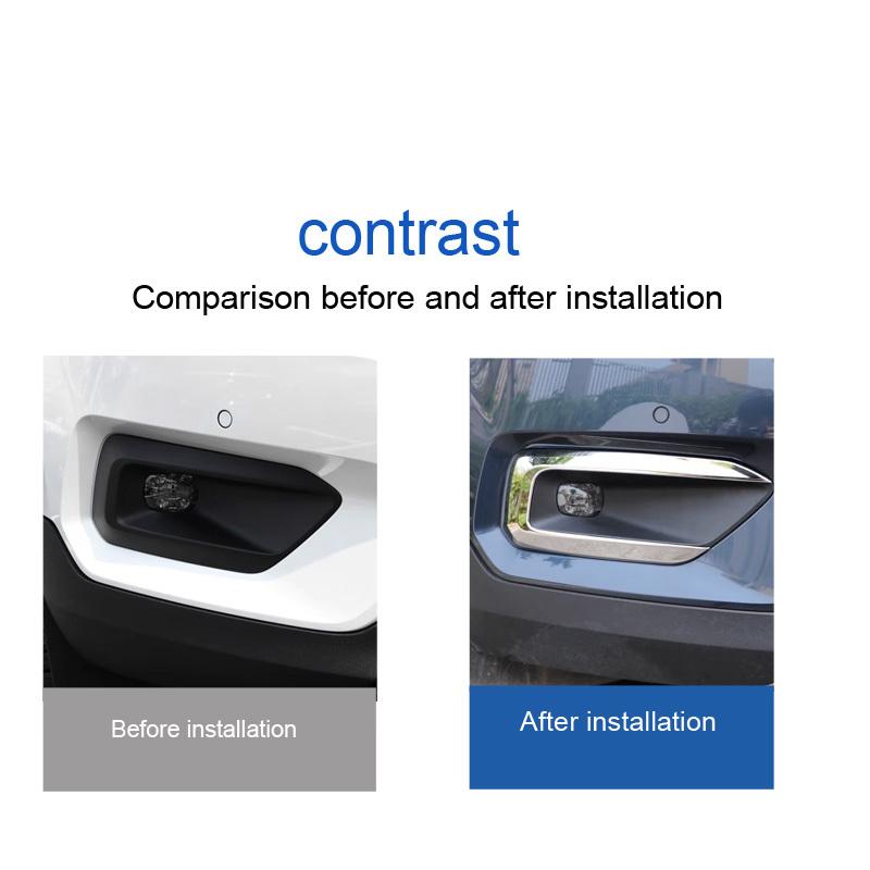 For Volvo XC40 front fog light decorative frame exterior decorative bright strip decorative accessories car stickers