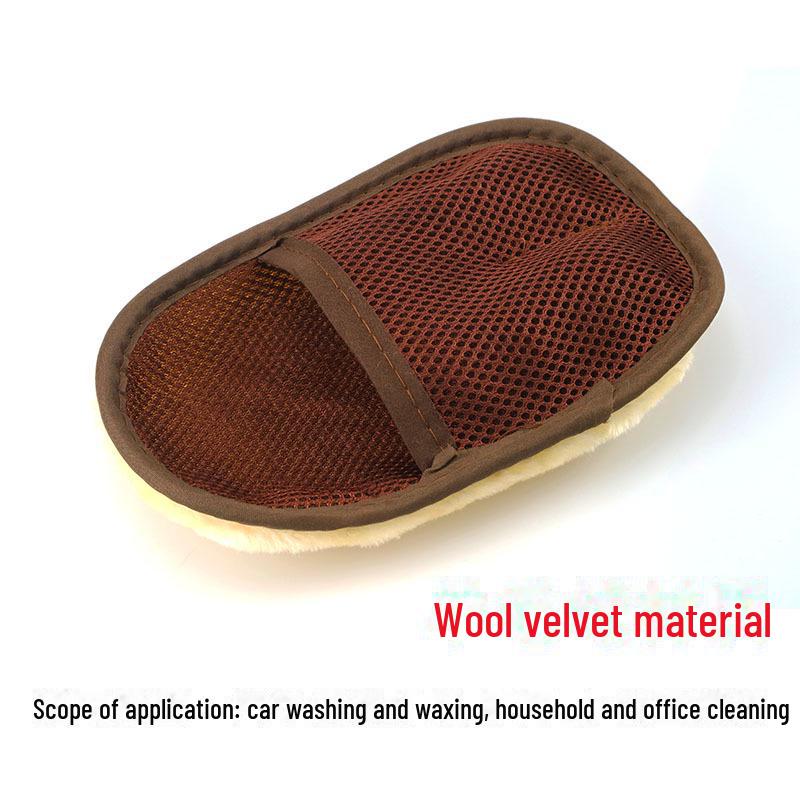 Перчатки для мытья и полировки автомобиля из японской шерсти и медвежьей лапы