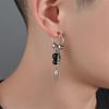 Artistic Cone Drop Earrings Punk Style Tassels Dangle Earwear Lightweight Alloy Jewelry For Women Daily Party