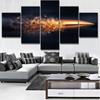 5 Piece Canvas Art Flying Bullet Poster Modern Decorative Paintings On Canvas Wall Art for Home Decorations Wall Decor Artwork No Frame