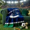 Hockey Team Vancouver-Canucks Throws Blanket Flannel Blankets Plush for Couch Bed Gifts for Men Women Travel picnic blanket Christmas fan gifts
