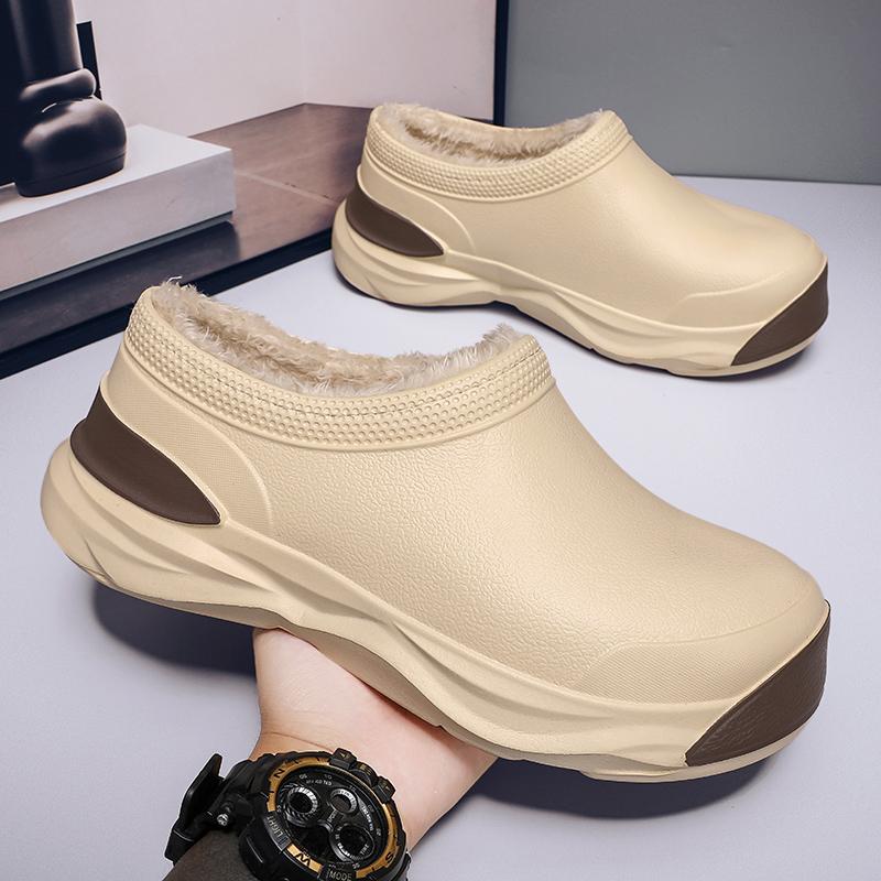 2024 НОВАЯ зимняя обувь для поваров, водонепроницаемая, теплая, из ЭВА, рабочая обувь для кухни, противоскользящая, износостойкая, для сада и отдыха на открытом воздухе, для мужчин
