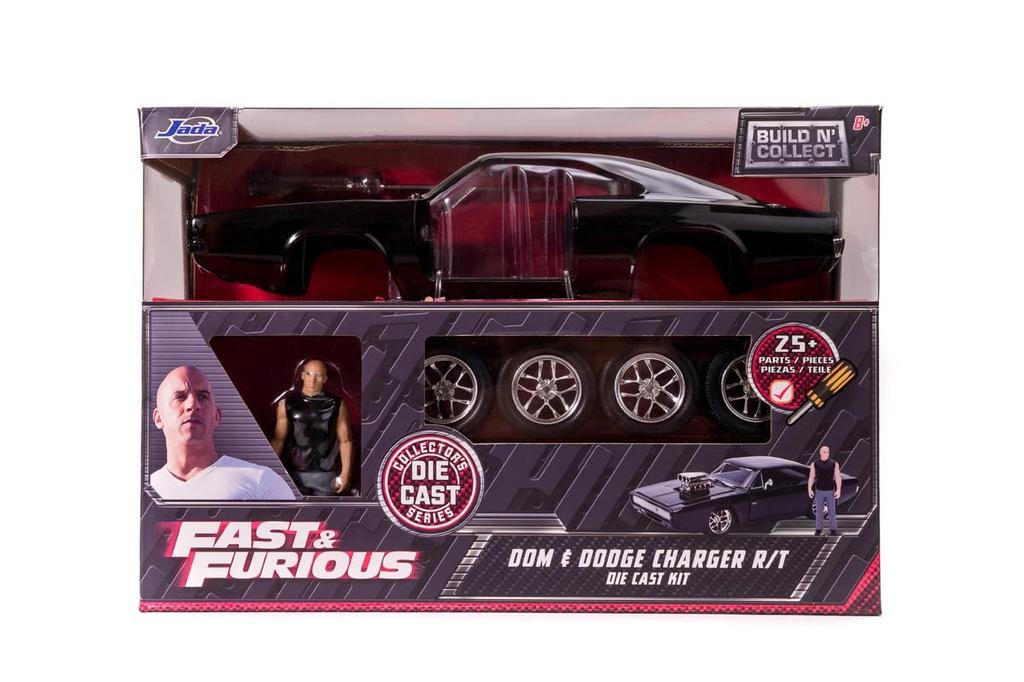 Jada Toys Fast Furious Series Dodge Charger Black Dominic комплект для сборки фигурки JADA35905 и 1/24 F&F R/T