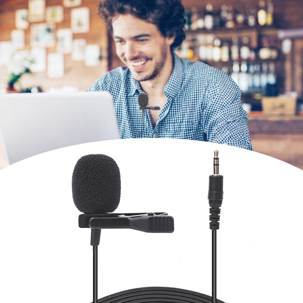 Mini Portable Microphone Condenser Clip On Lapel Mic for Mobile Phone Laptop Conference Interview