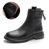 Women's Boots Vintage Shoes Women's  Thickened Genuine Leather Short Boots Spring/Autumn Ankle Boots for Women Botas De Mujer