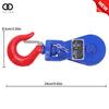 2 Ton 4400 lbs Snatch Block with Swivel Shackle, 3/8" Cable, 3" Sheave, Blue