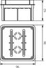 Triple Flush-Mounted Installation Box for Plasterboard, Deepened