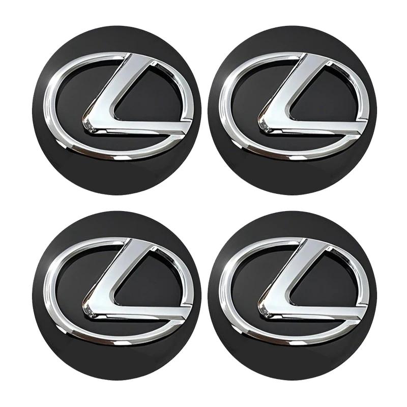 4PCar Wheel Tire Rim Cover Center Hub Cap Decoration For Lexus LS LC RZ IS350 ES300 GS350 CT200h GX460 LX570 RX500h NX300 UX260LV4