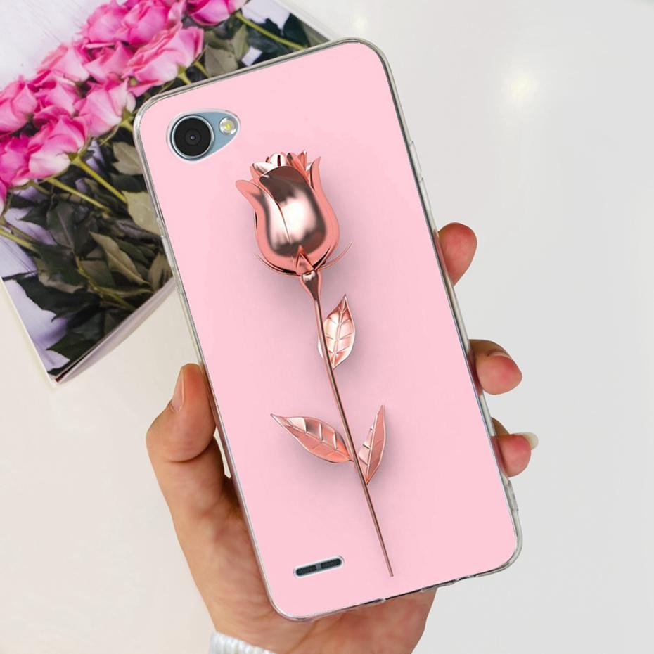 For LG Q6 Q6a Q6+ M700 X600K X600L X600S Cute Flower Cat Painted Phone Case For LG Q6 Plus Q 6 Alpha Soft Silicone TPU Cases