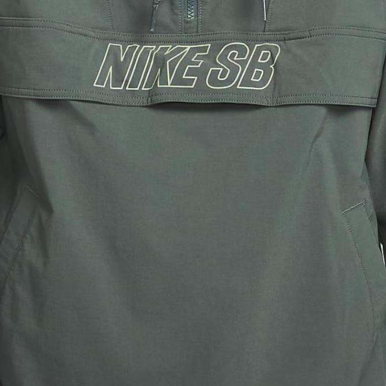 Nike SB Принт букв Универсальный Повседневный Худи с длинным рукавом Американский свитшот Унисекс свитшот Зеленый FV7344-338