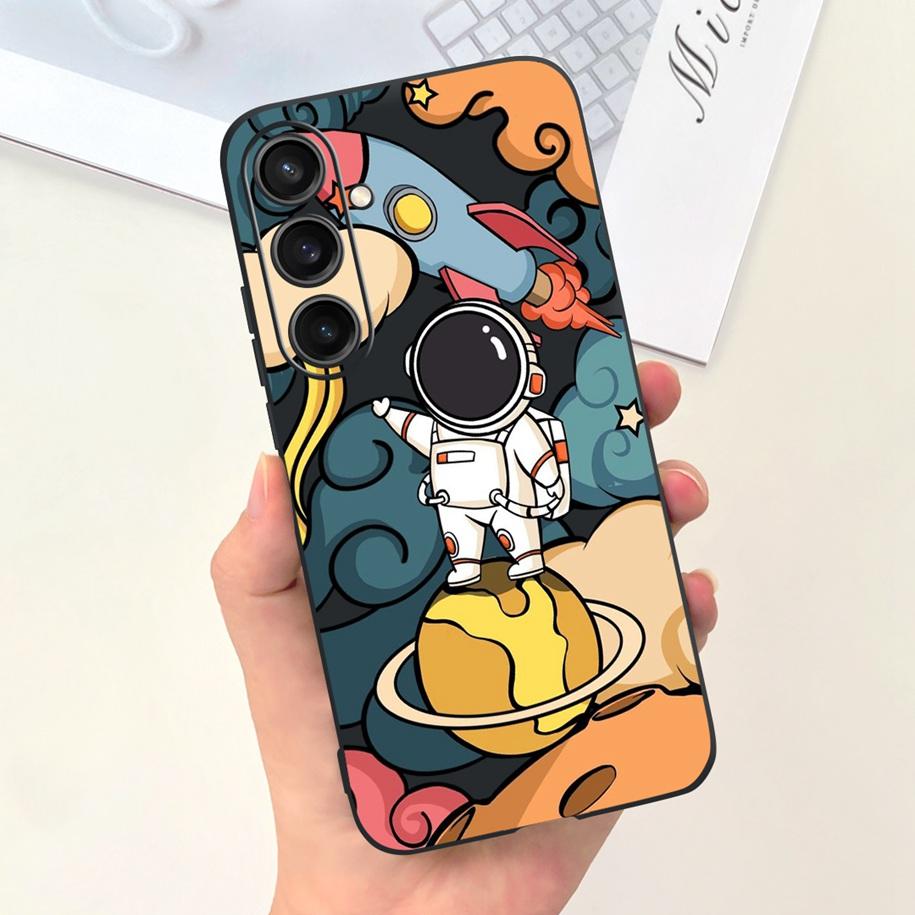 Для Samsung A25 5G 2023 Чехол SM-A256B Милый Утенок-Астронавт Тонкий Мягкий Силиконовый Задний Чехол для Телефона Для Samsung A55 A35 5G A356B Coque