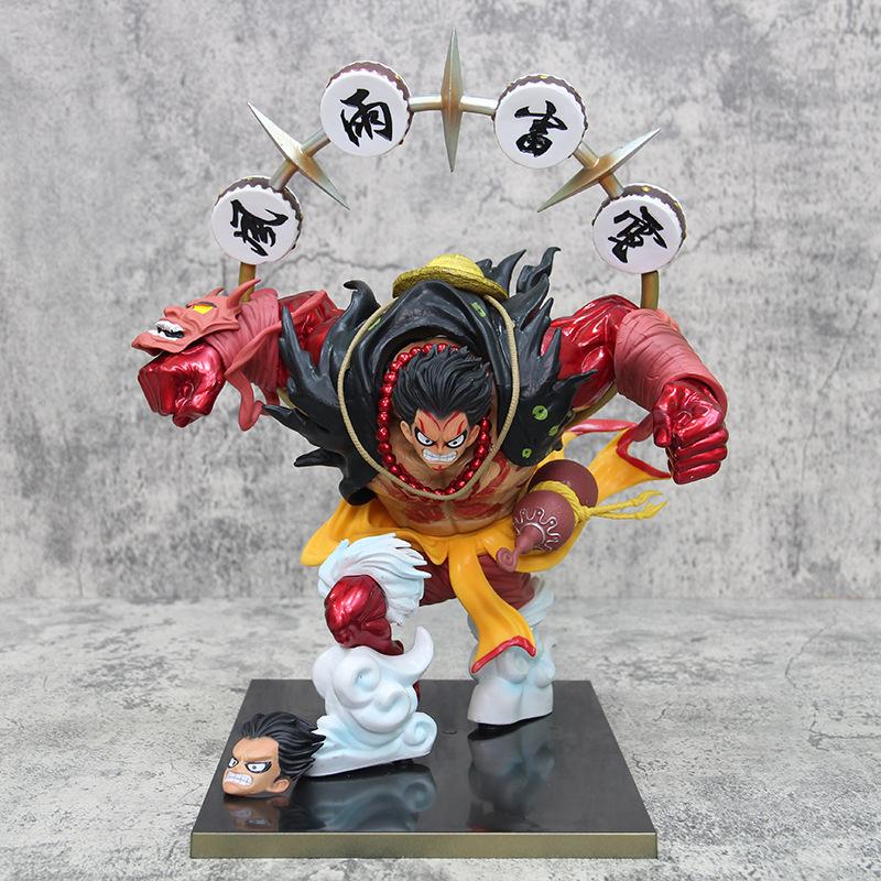 30 см Аниме Фигурка One Piece Тэнси Луффи Сцена Битвы Фигурка Действия Кукла Модель из ПВХ Игрушки Настольное Украшение Подарок