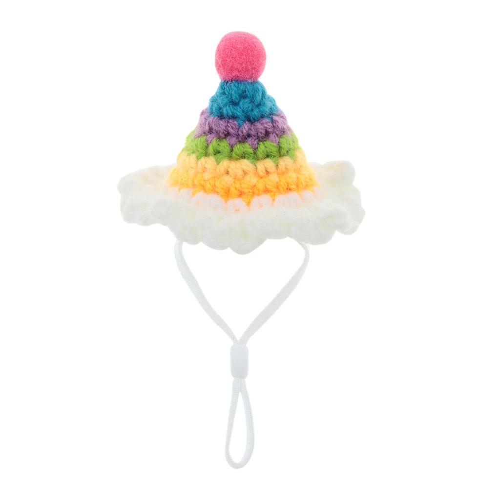 Аксессуары для одежды для вечеринок Мини-шапки для хомяков с регулируемым ремешком Вязаные шапки для морских свинок