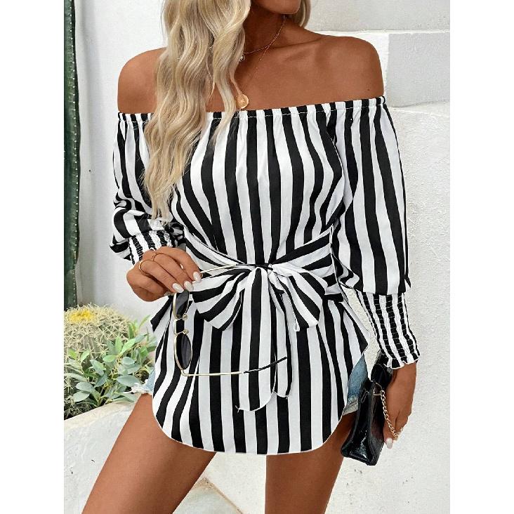 Spring And Autumn New Women'S Versatile Long Sleeve Daily Business Commuter Elegant Comfort Sexy Bottom Shirt Top