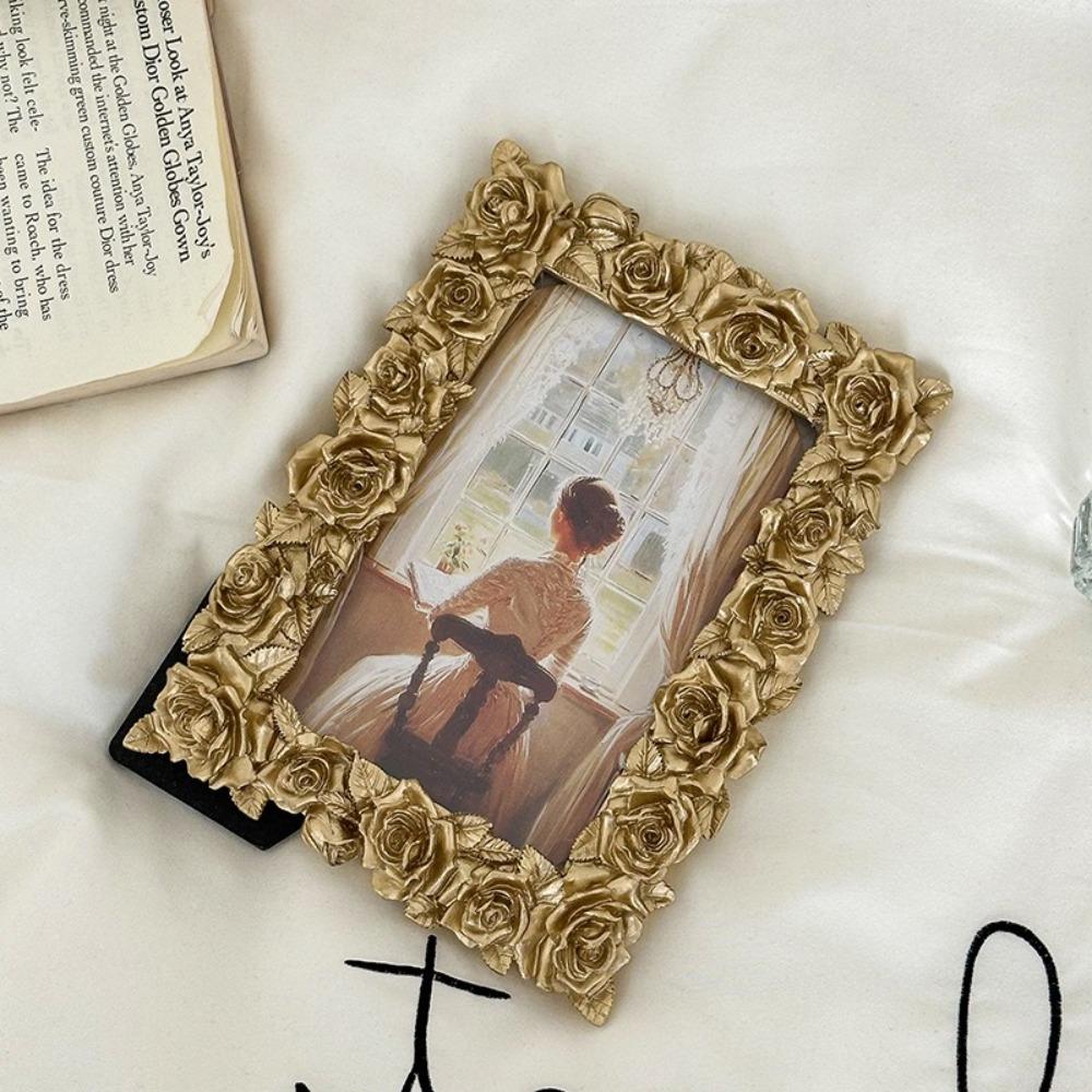 Рамка для фотографий в стиле ретро с розовым краем, европейский стиль, фоторамка, украшения, свадебная фоторамка