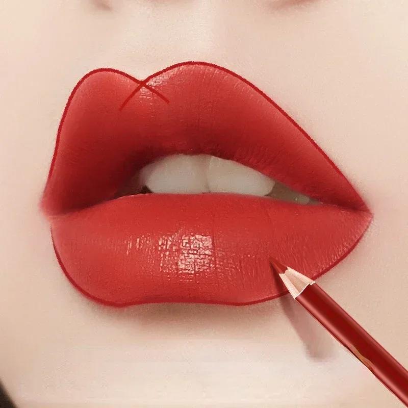 3D Красный матовый карандаш для губ Plumping Stain Lipstick Natural Lip Liner Pro Outline The Lips Contour Make Up Водостойкий Nude Pink
