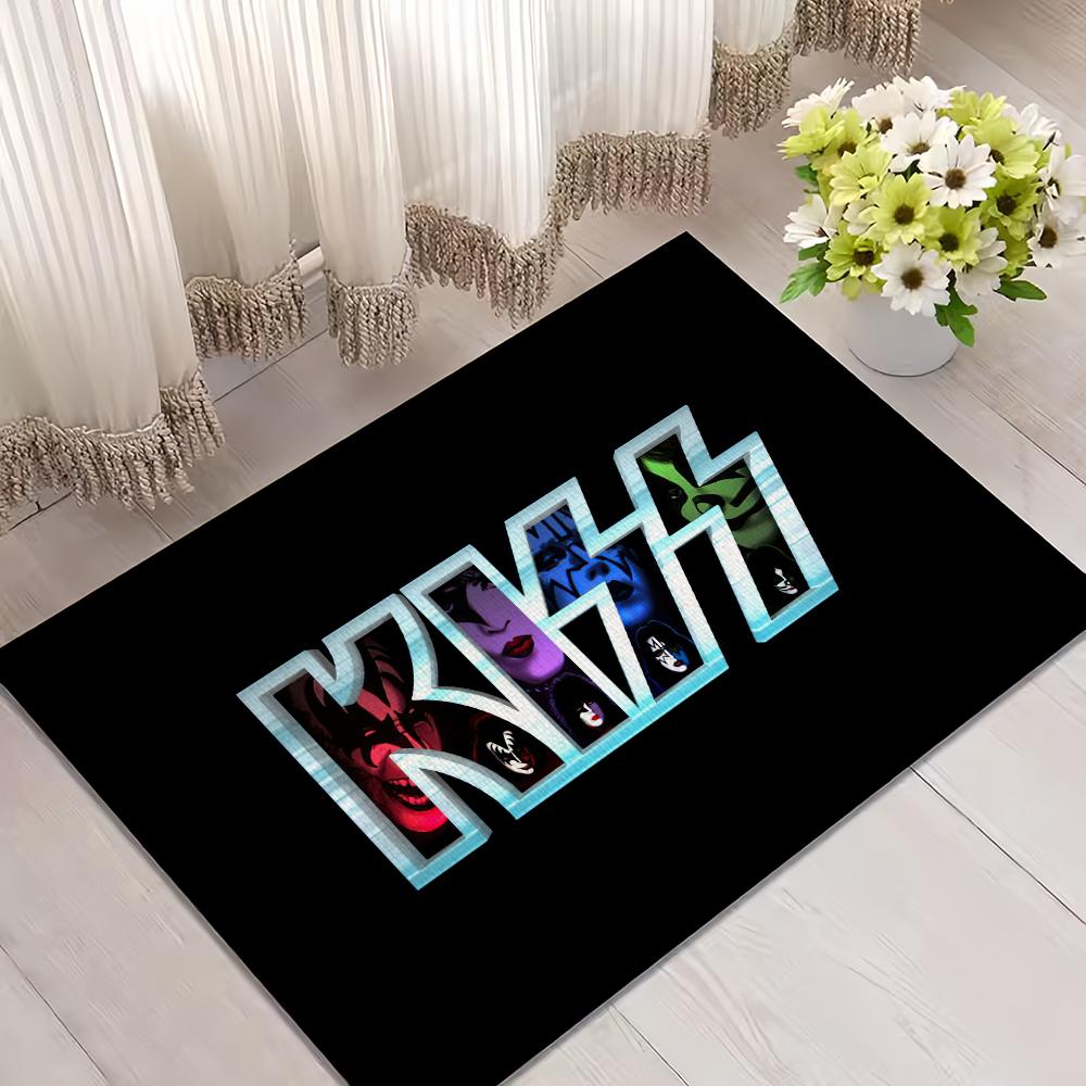 Рок-группа Kiss Коврик для двери Добро пожаловать Вход Балкон Ванная комната Пол Нескользящий коврик Ковер для спальни Домашнее украшение