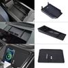 For BMW X3 G45 2025+ ABS Black Car Armrest Box Storage Box Navigation Screen Rear Storage Box Wireless Storage Slot Pad