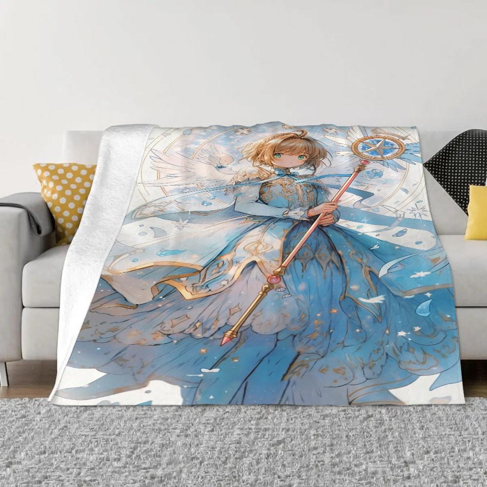 Плед вязаный Cardcaptor Sakura Кинг-сайз Микрофибра Постельное белье Пушистые Мягкие Пледы и Покрывала Накидка на Кровать Интерьер для Дома Колени