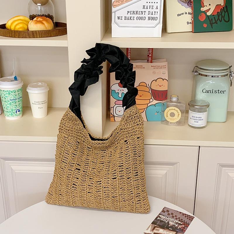 Плетеная сумка женская новая модная пляжная сумка через плечо большой вместимости соломенная сумка