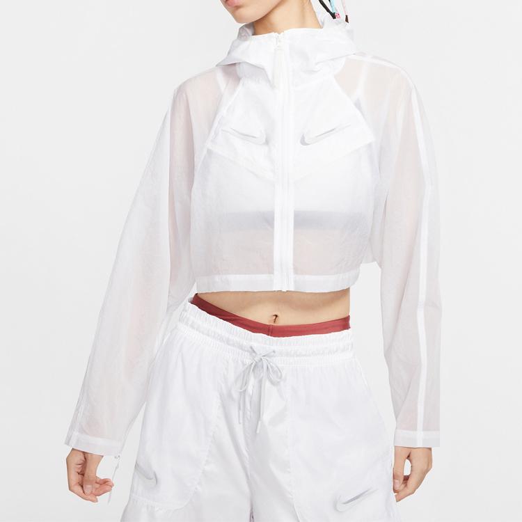 Nike Куртки Женские Белые С Капюшоном Тонкие Другое CT0765-100