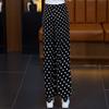 Women's Sleeping Pants Dot Sleepwear Wide Leg Pants Casual Trousers Outwear