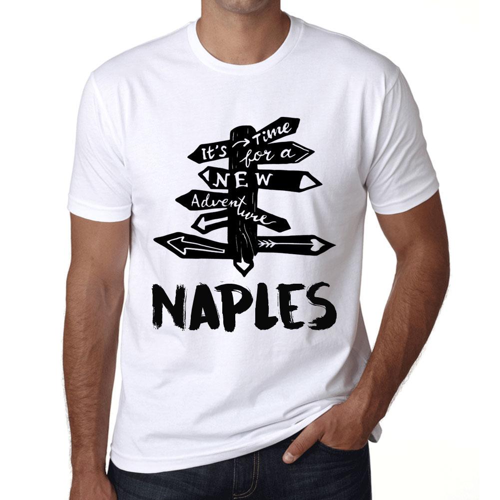Мужская винтажная футболка Футболка с рисунком Time for New Advantures Naples White