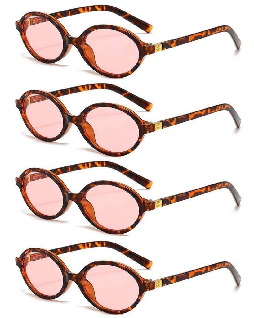 4 шт. Модные корейские милые крутые пикантные солнцезащитные очки для девушек для женщин и мужчин Ретро овальные модные очки