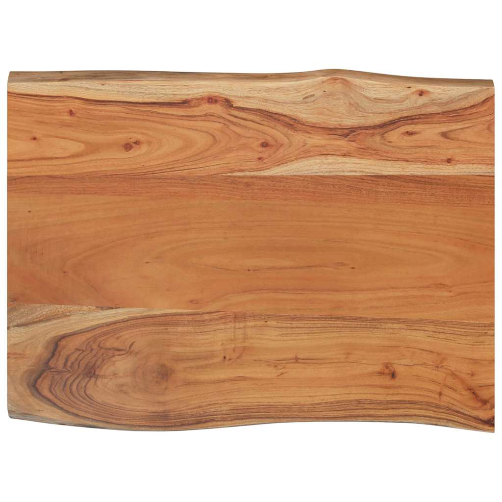 Solid Acacia Wood Table Top Rectangular 80 x 60 x 2.5 cm Natural Edge