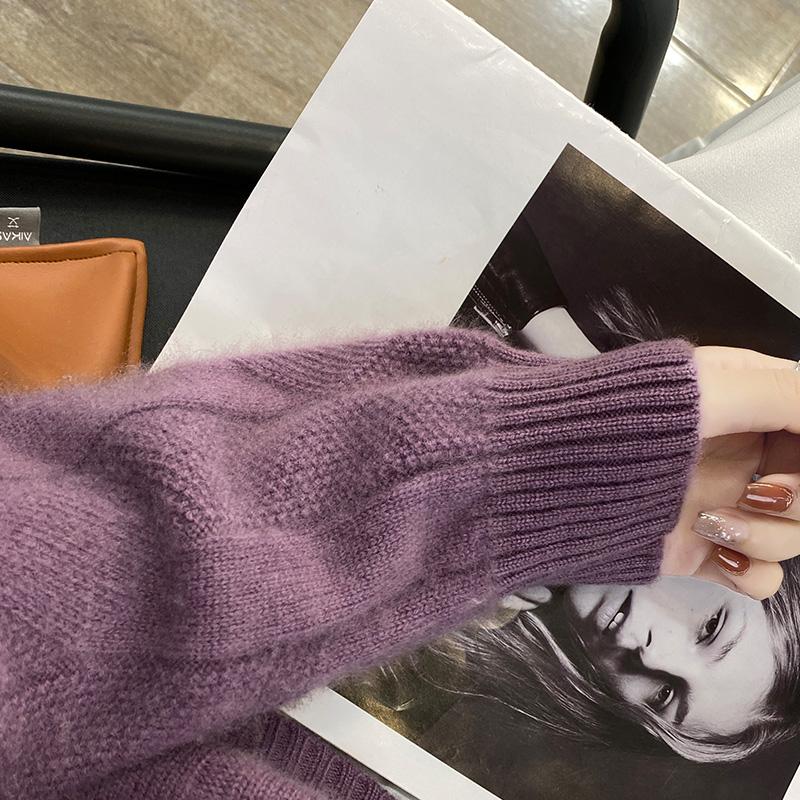 Женский кашемировый свитер Qinghe кашемир 30% кашемир 70% шерсть осенне-зимний пуловер теплый и модный