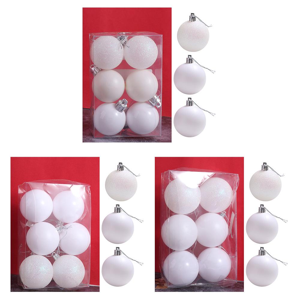 6 шт. 4 см/6 см/8 см Рождественские подвесные шары с блестками, подвески на рождественскую елку, сувениры для вечеринки