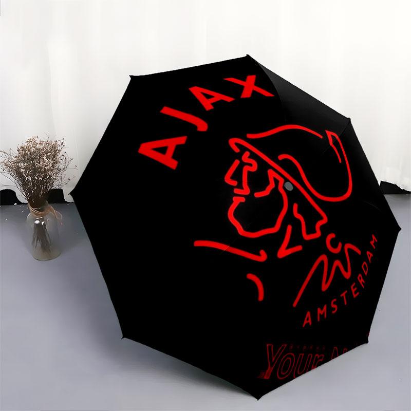 1 шт. Автоматический складной зонт - AFC Ajax, узор с индивидуальным названием, портативный и складной дизайн с 8 спицами, Рождественские и Дни рождения
