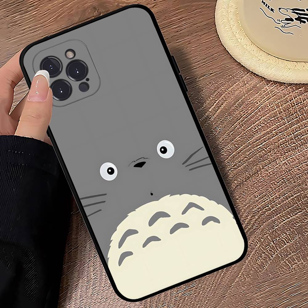 Мультяшный прозрачный чехол для-T-T-TotoroS Чехол для телефона для Iphone 17 16 15 16e 14 13 12 11 Pro Max Plus Чехол Обложка Coque