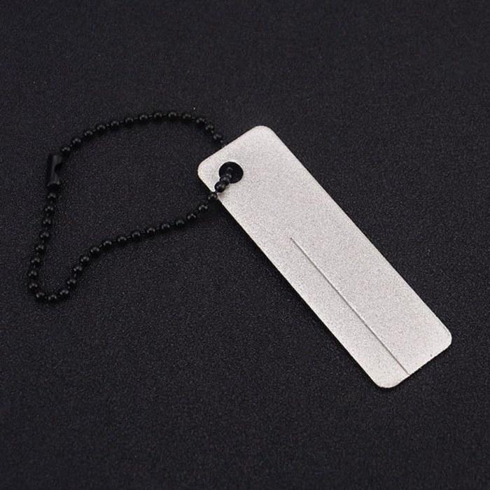 Zerodeko Diamond Sharpening Stone Portable Sharpener 2-Pack Knife Sharpener Fishing Hook Sharpener Small Tool Whetstone Camping Outdoor