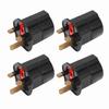 4PCS To Conversion Plug Grounding 2 Pin To 3 Pin Adapter Converter with Fuse 13A